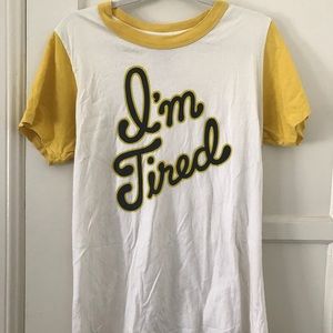 Big Bud I’m Tired Yellow Ringer T-Shirt